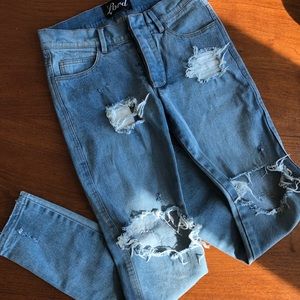 Rare! Lord Studios Destroyed Denim Jeans